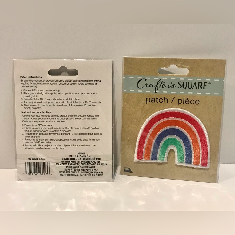 ❌Must Bubdle❌🌈 2 Pcs Rainbow Iron-on Patch NWT - Picture 2 of 2